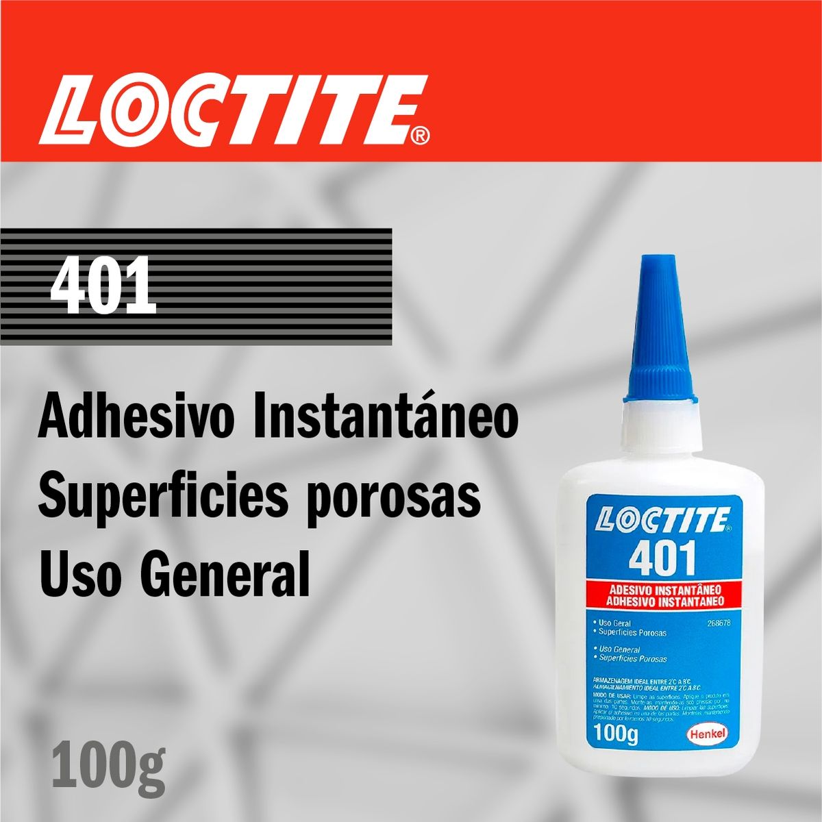 LOCTITE - Loctite 401 Adhesivo Instantáneo Pegamento 100Gr
