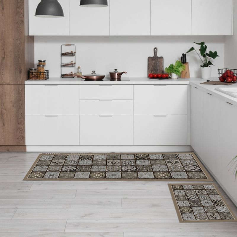 DAVANTI - Set 2 Alfombras de Cocina Baldosa Ligure