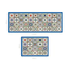 DAVANTI - Set 2 Alfombras de Cocina Baldosa Española