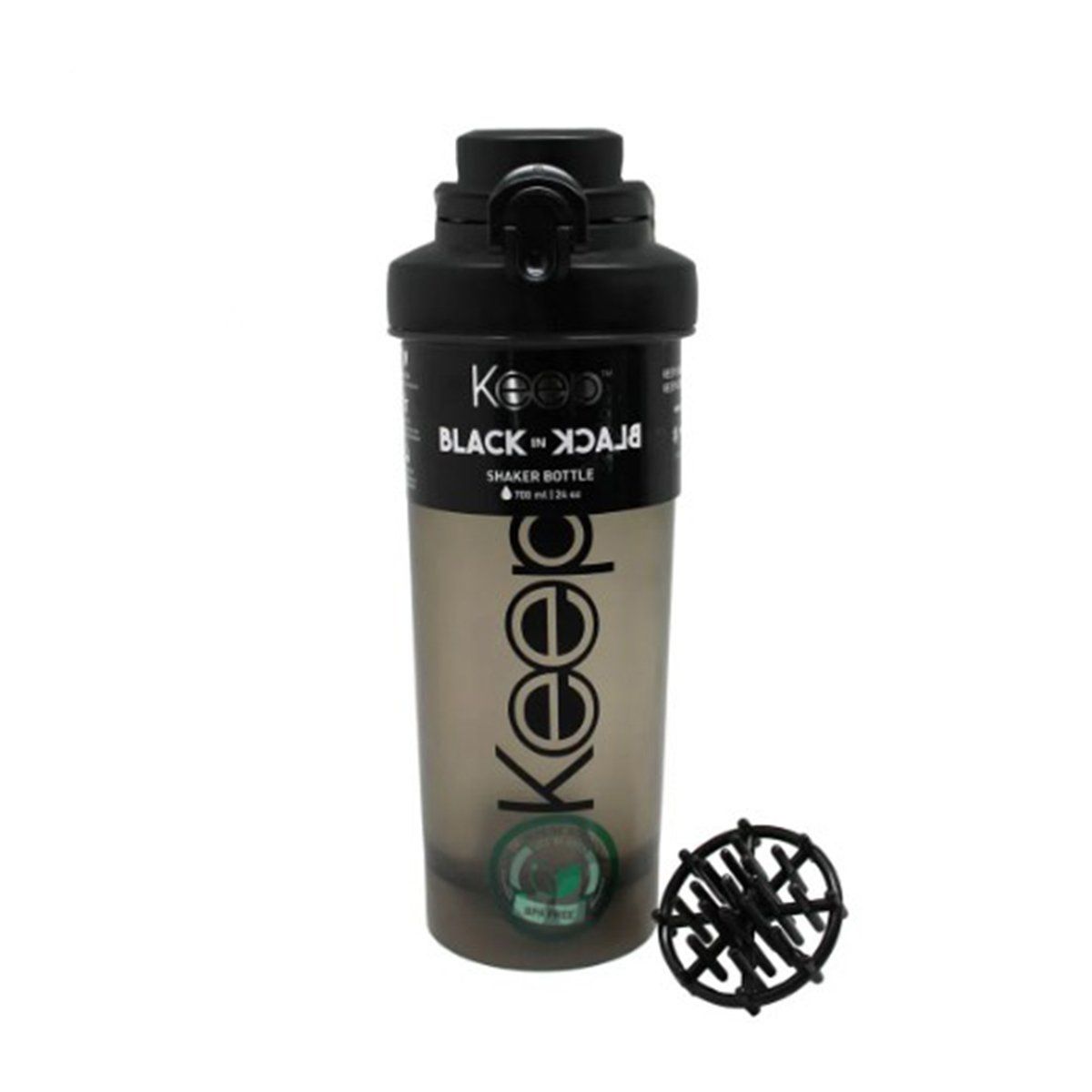 KEEP - Botella hidratación 700ml deporte Shaker negro Keep Mimbral
