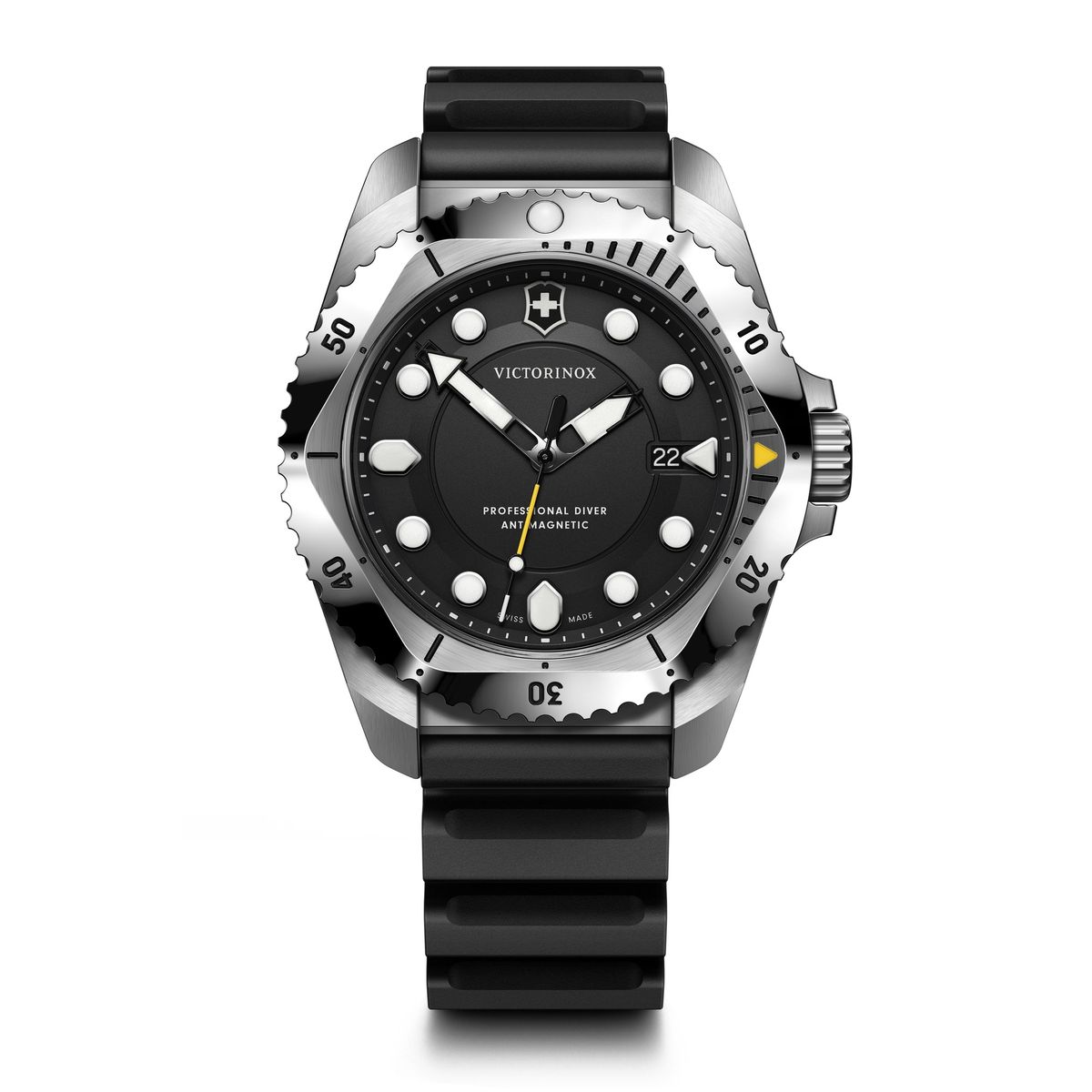 VICTORINOX - Reloj Dive Pro Quartz 43 mm negro caja acero Victorinox