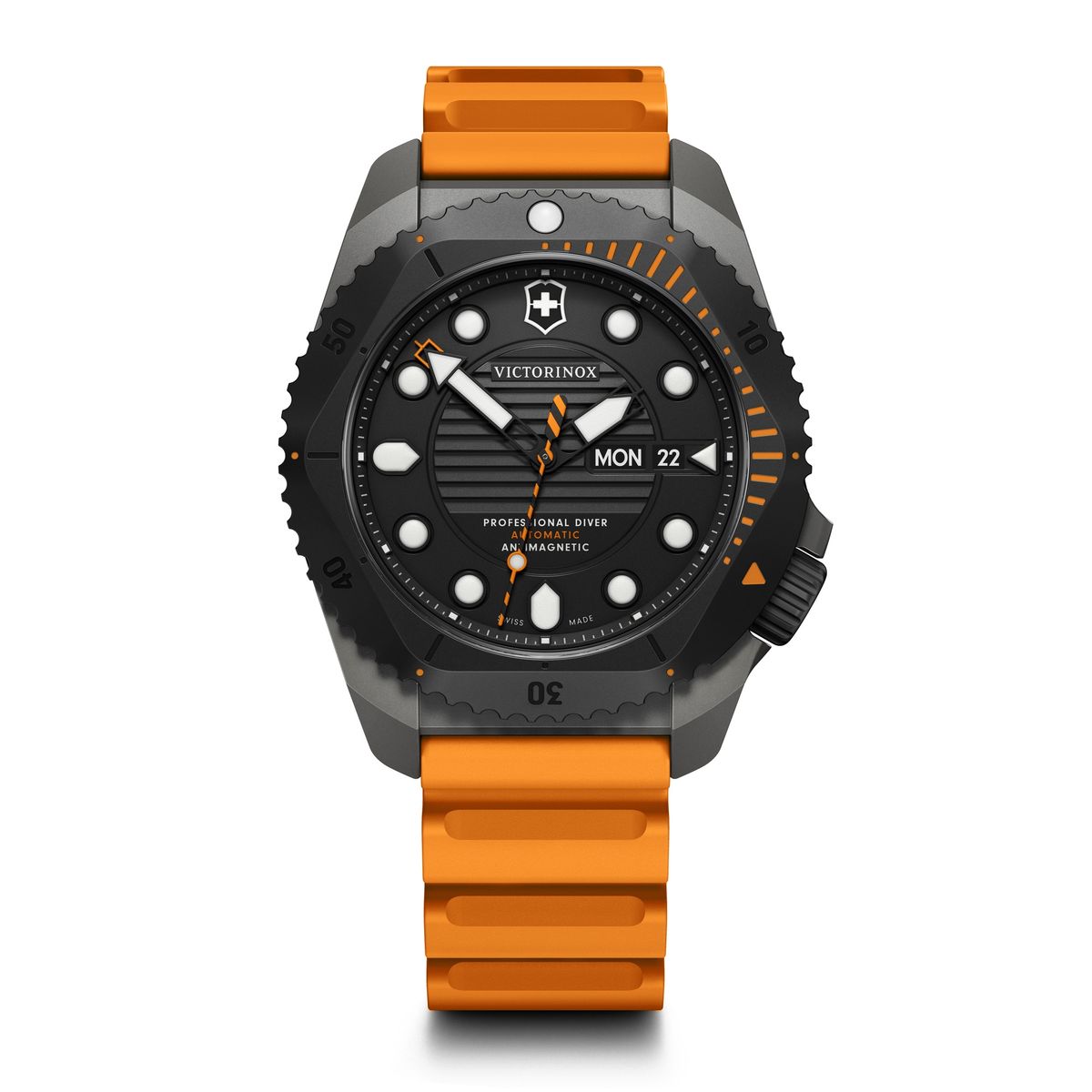 VICTORINOX - Reloj Dive Pro Automatic 43 mm naranjo caja titanio Victorinox
