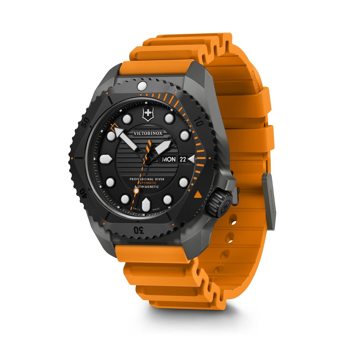 VICTORINOX - Reloj Dive Pro Automatic 43 mm naranjo caja titanio Victorinox