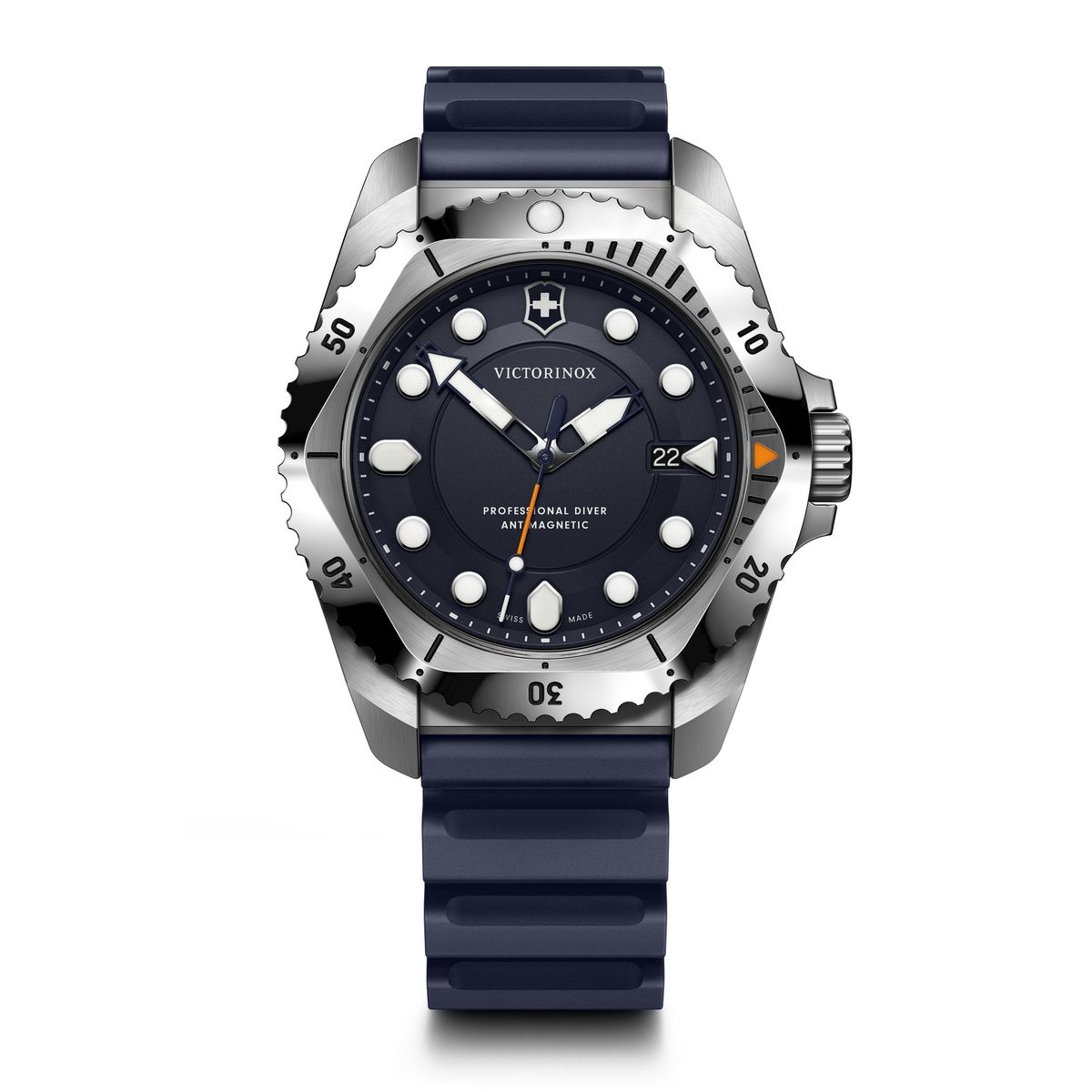 VICTORINOX - Reloj Dive Pro Quartz 43 mm azul caja acero Victorinox