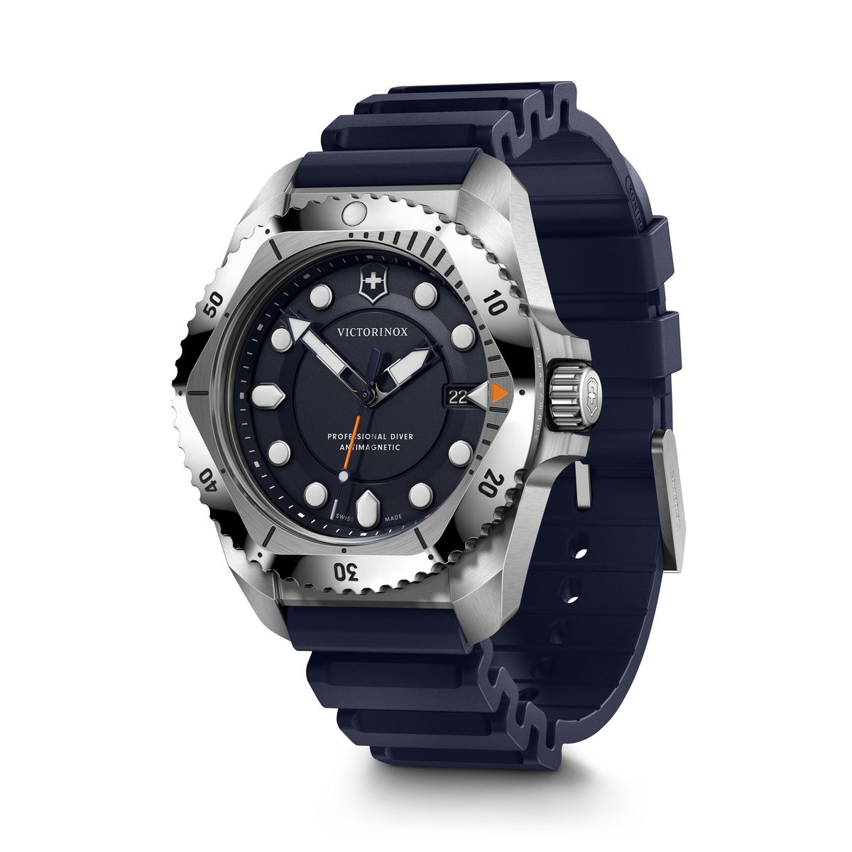VICTORINOX - Reloj Dive Pro Quartz 43 mm azul caja acero Victorinox