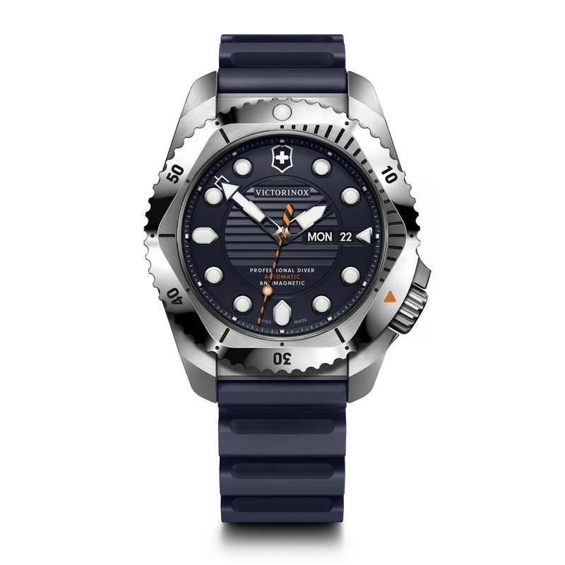 VICTORINOX - Reloj Dive Pro Automatic 43 mm azul caja acero Victorinox