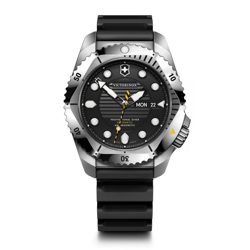 VICTORINOX - Reloj Dive Pro Automatic 43 mm negro caja acero Victorinox
