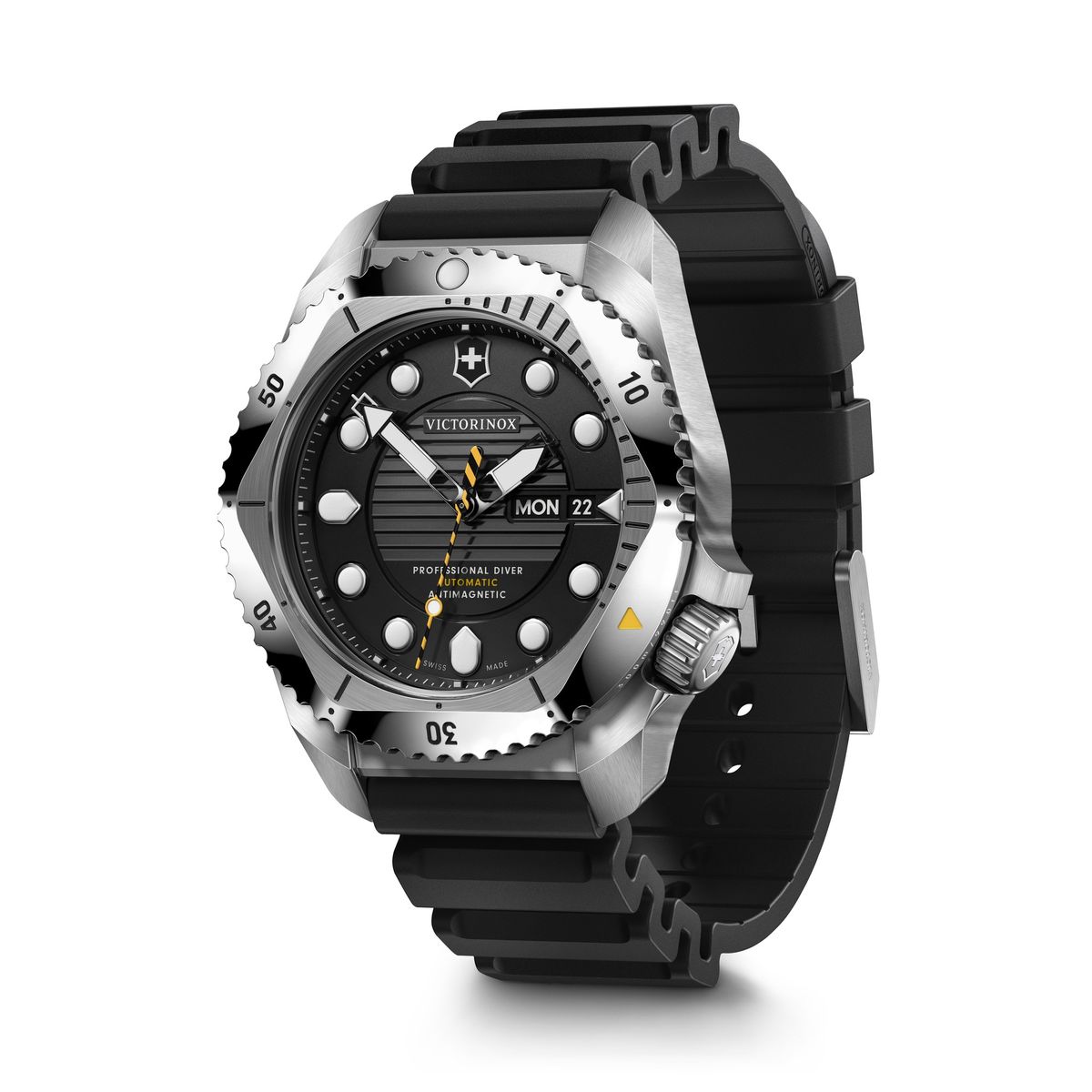 VICTORINOX - Reloj Dive Pro Automatic 43 mm negro caja acero Victorinox