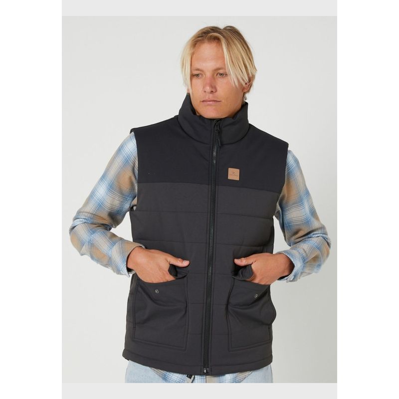 RIP CURL - Casaca Anti Series Ridge Vest Negro Hombre Rip Curl