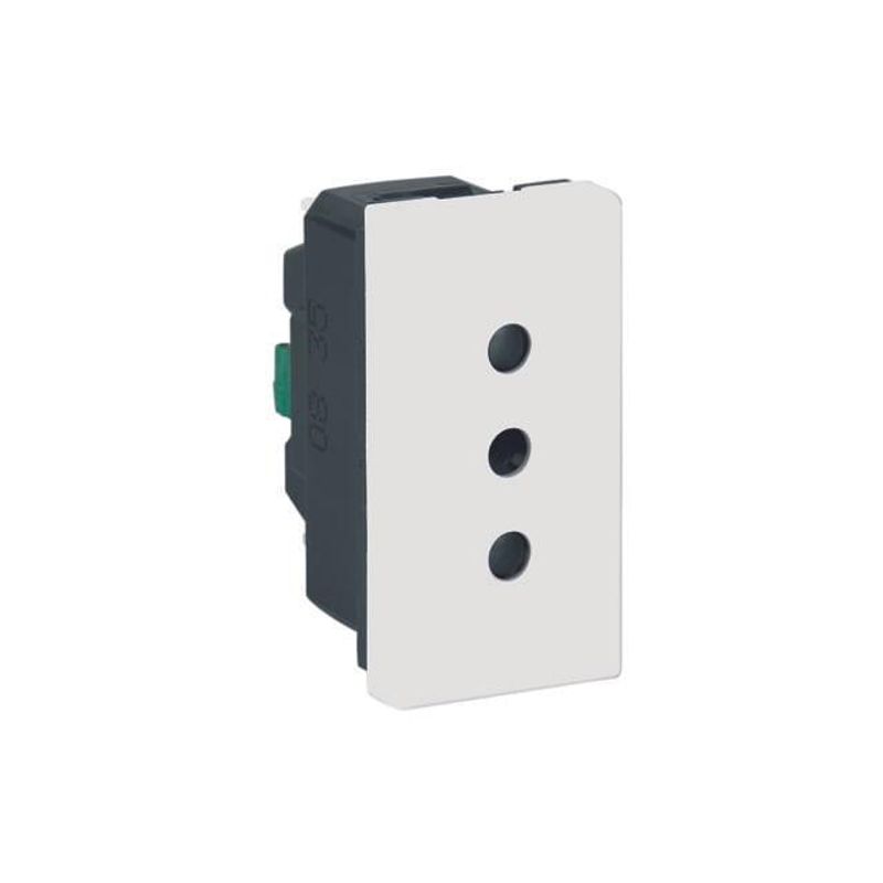 LEGRAND - Modulo Enchufe Hembra 2p+t 10a Blanco Mosaic Legrand