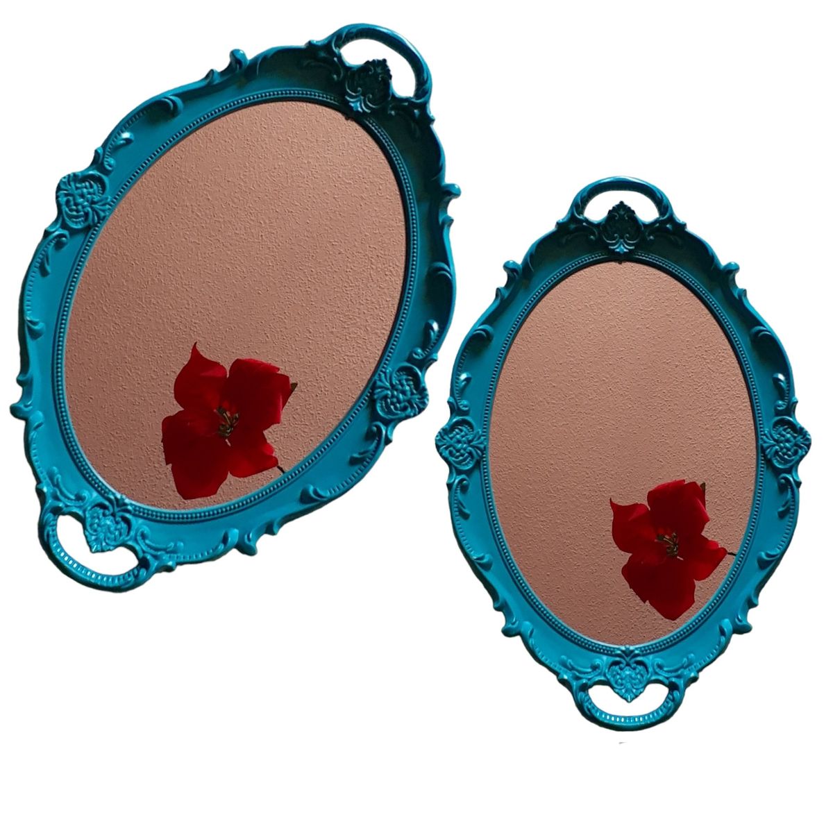 GENERICO - Pack 2 Bandeja Espejo Ovalada Deco Candy Bar - Calipso