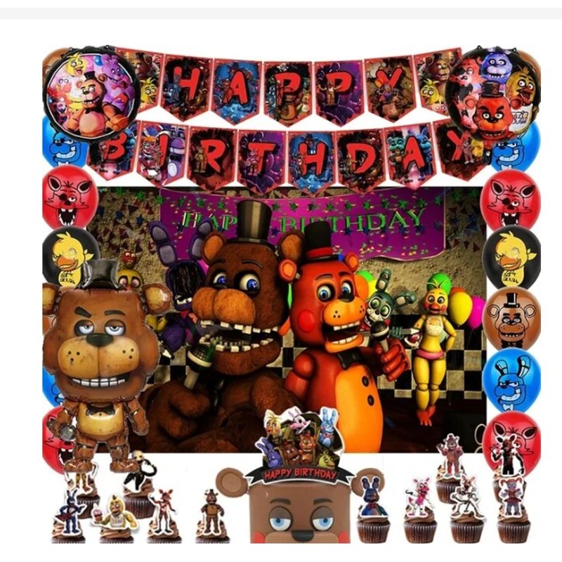 GENERICO - Set Decoración Globos  Five Nights at Freddy's