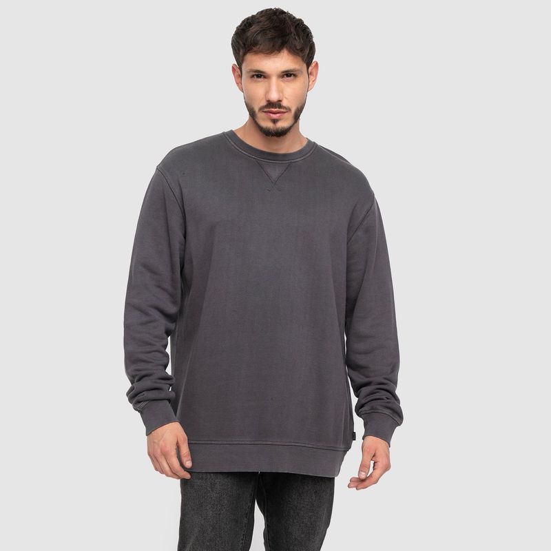 BUBBA - Crewneck Iron Grey  Black Bubba.