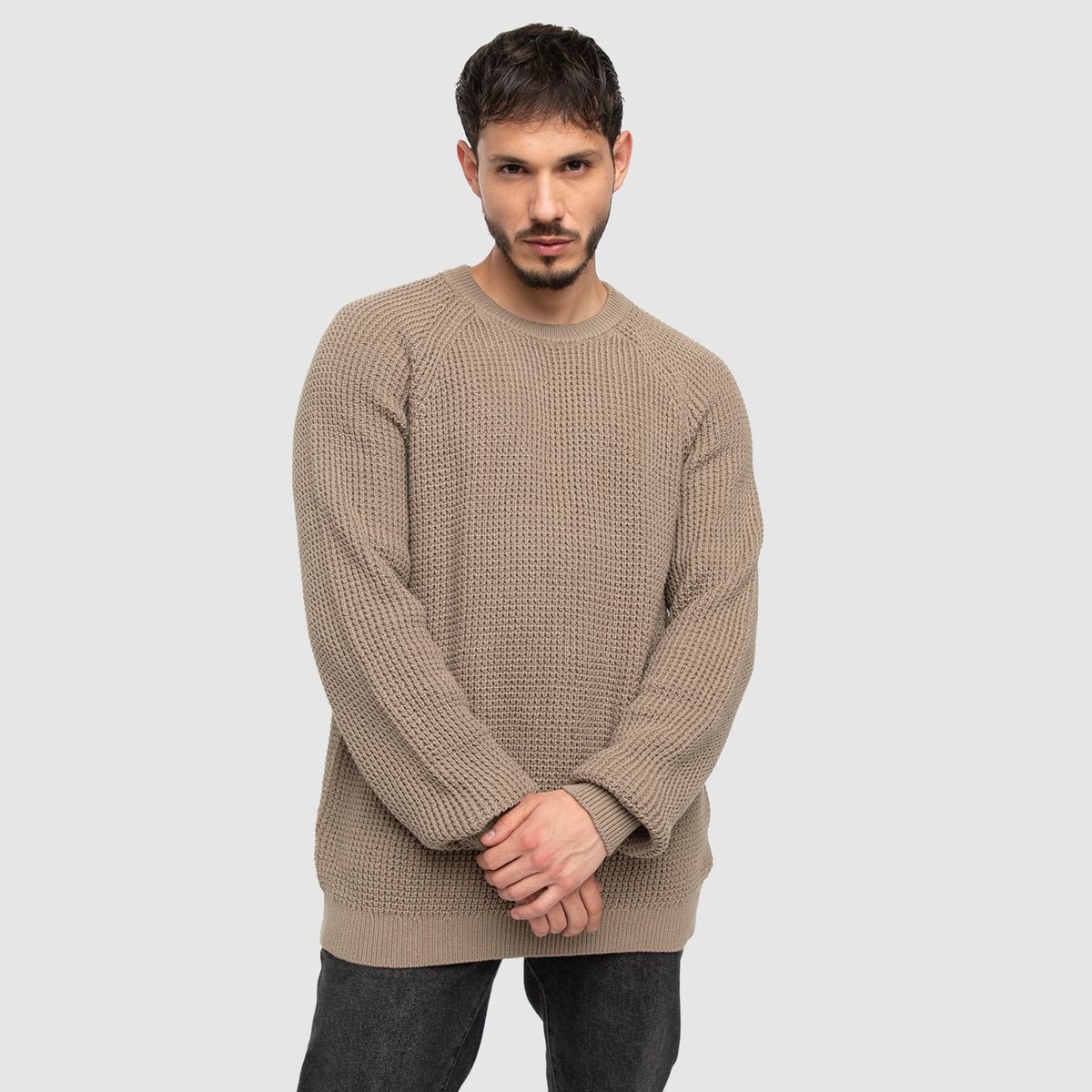 BLACK - Sweater Knitted  Beige  Black Bubba