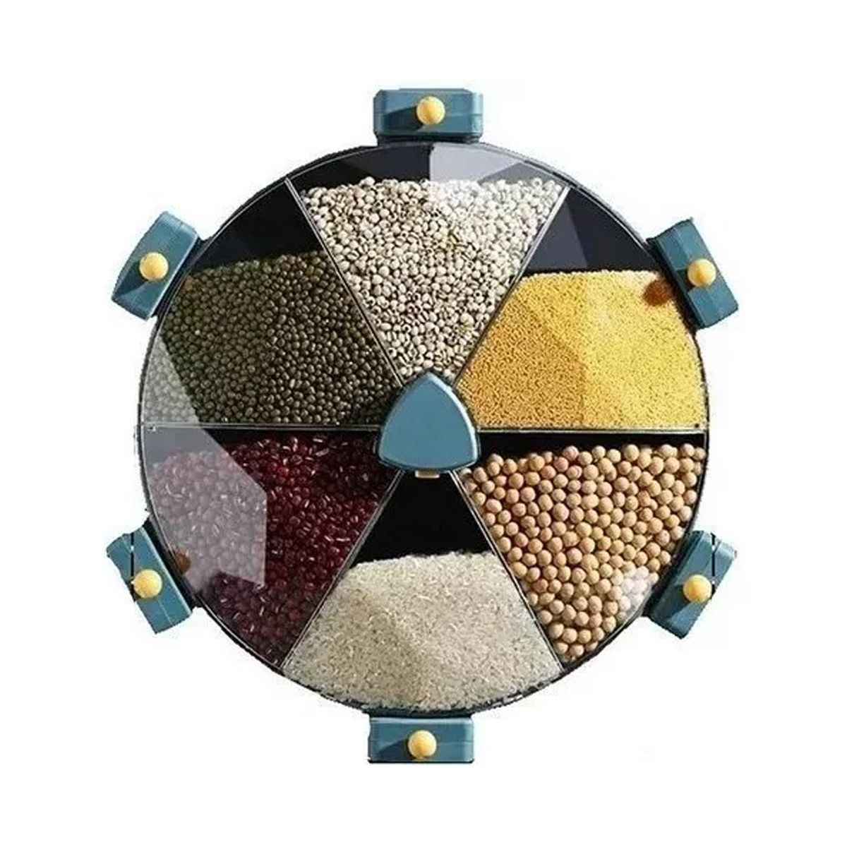 GENERICO - Dispensador Granos Y Cereal De Pared Giratorio 6 Espacios