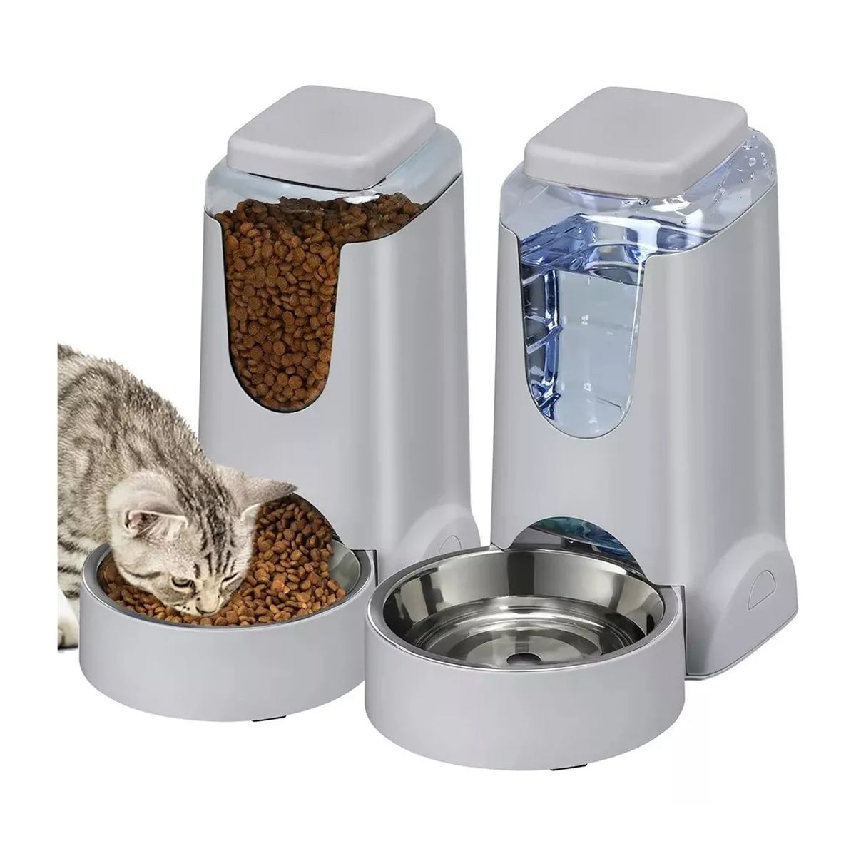 GENERICO - Dispensador Comida Y Agua Para Mascotaa Moderno Perro Y Gato