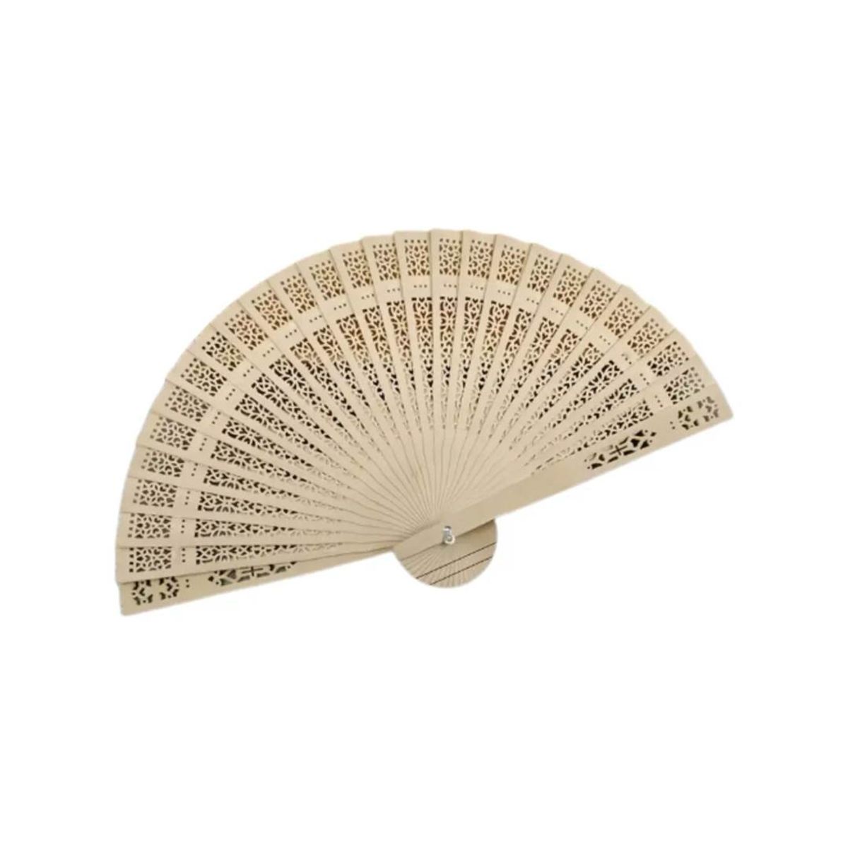 GENERICO - Pack 12 Ventiladores De Madera De Bambú