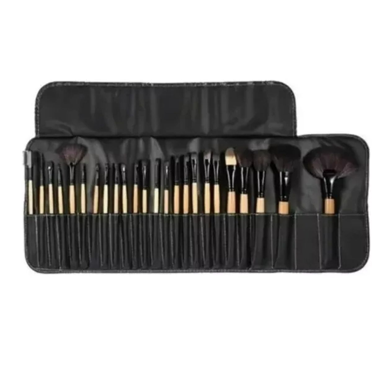 GENERICO - Set 32 Pinceles Y Brochas Maquillaje + Bolso Organizador Color Negro