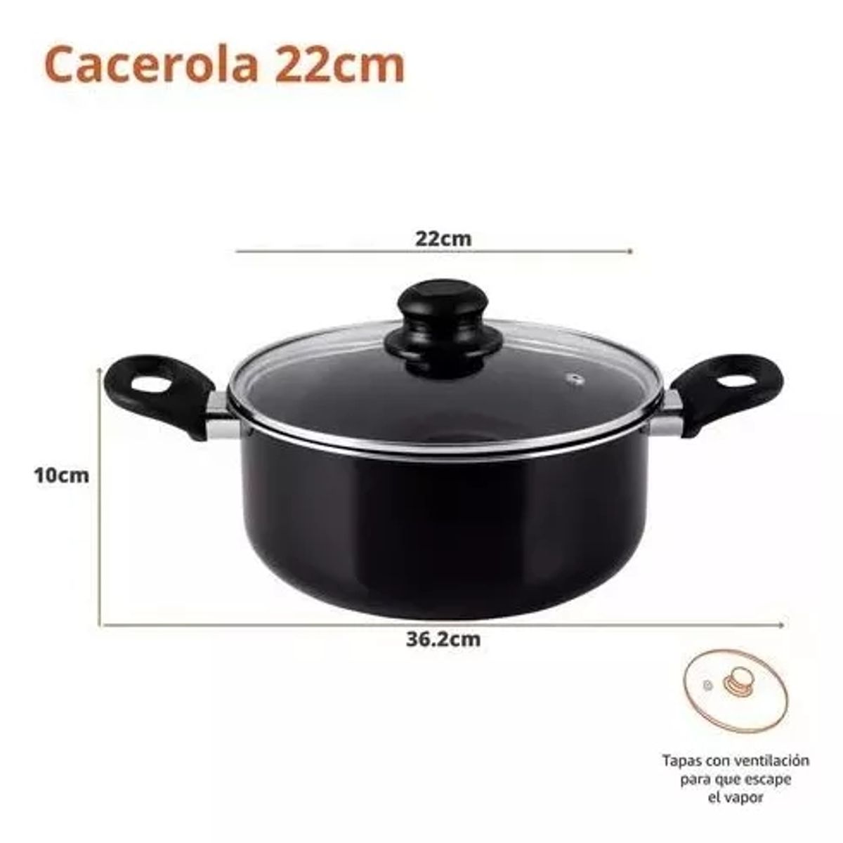 GENERICO - Bateria Cocina 12 Piezas Teflon Antiadherente Plata