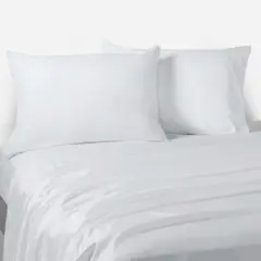 ROSEN - Sábana Microfibra Blanca 1,5 Plazas