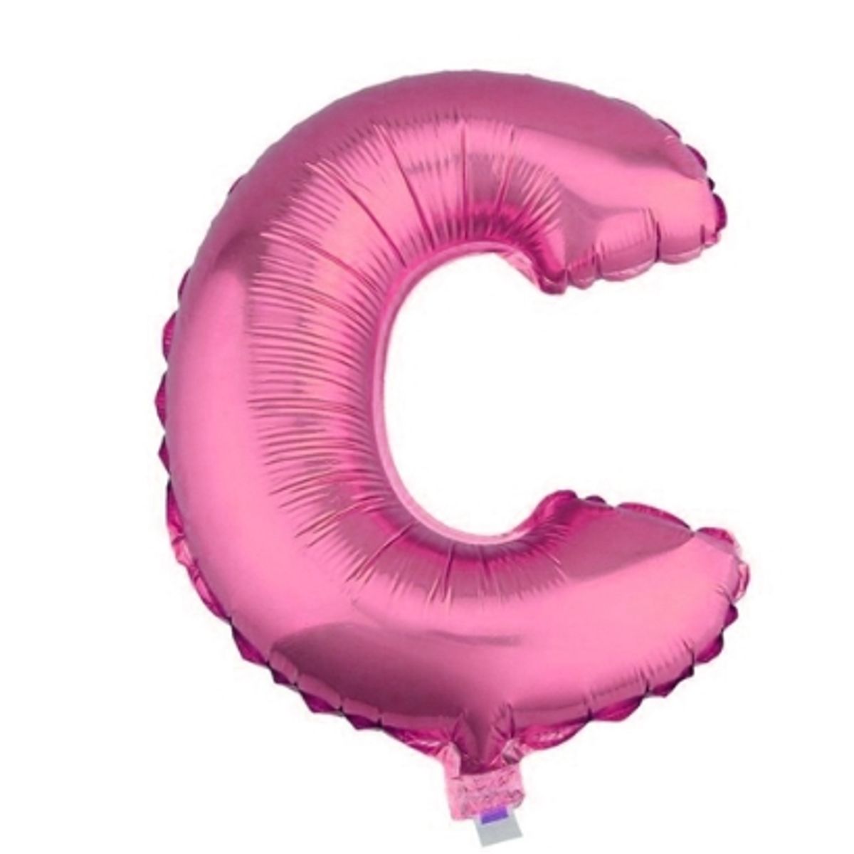 GENERICO - Globo Metálico Letra Rosado C