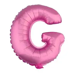 GENERICO - Globo Metálico Letra Rosado G