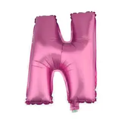 GENERICO - Globo Metálico Letra Rosado N