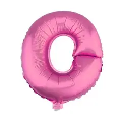 GENERICO - Globo Metálico Letra Rosado O