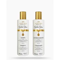 ADHARA PROFESSIONAL - Kit Shampoo + Acondicionador Golden Glow 300 ML.-
