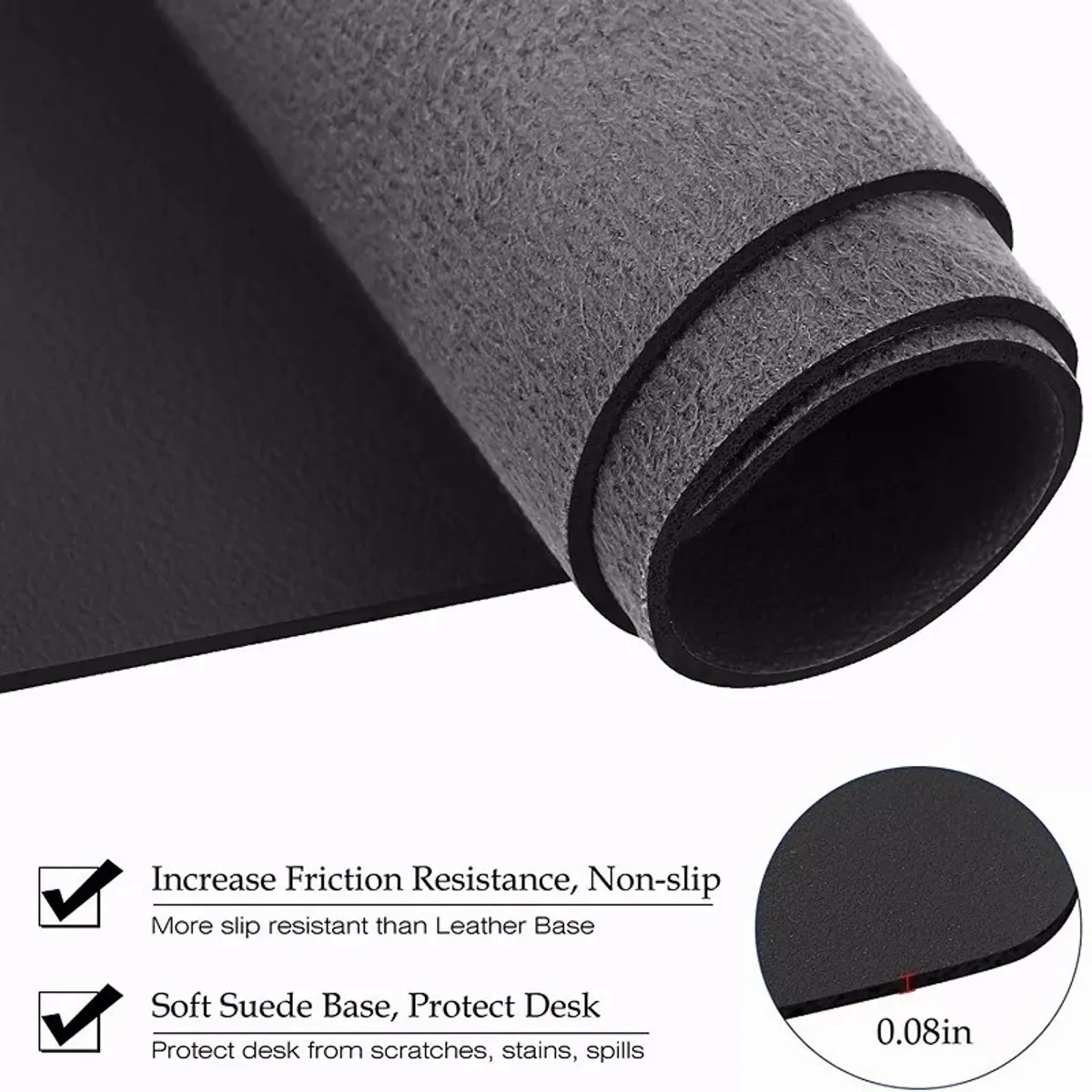 GENERICO - Alfombrilla Mousepad De Cuero Impermeable Reversible 80x40