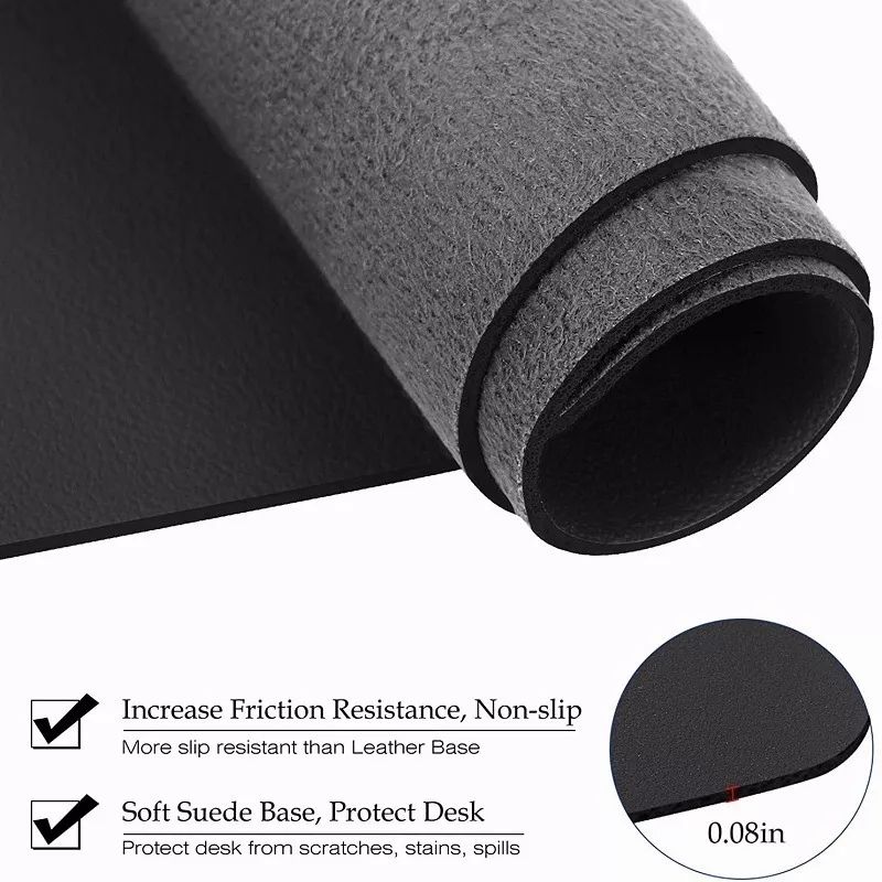 GENERICO - Alfombrilla Mousepad De Cuero Impermeable Reversible 80x40