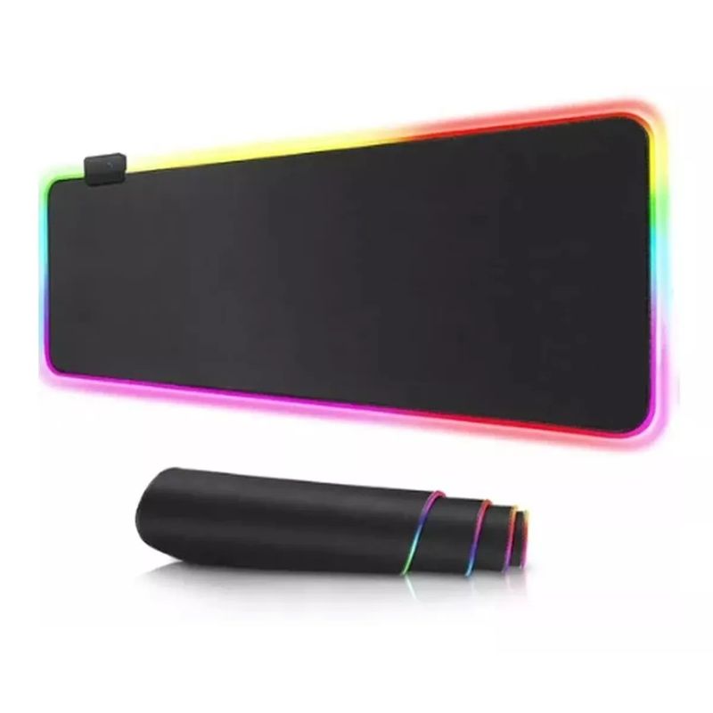GENERICO - Mouse Pad Gamer Antideslizante Luz Led Xl Excelente Touch Color Negro