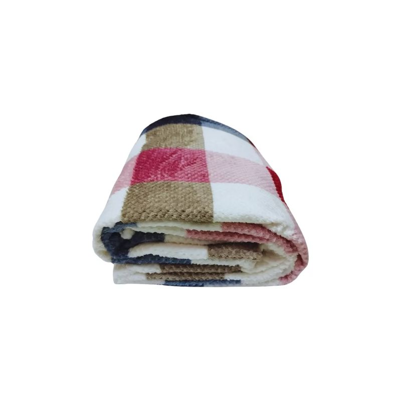 GENERICO - Manta De Chiporro 2plazas 200x230cm Estampa Cuadros Man-03-2