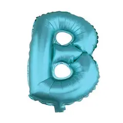GENERICO - Globo Metálico Letras Color Azul 26 Pulgadas B