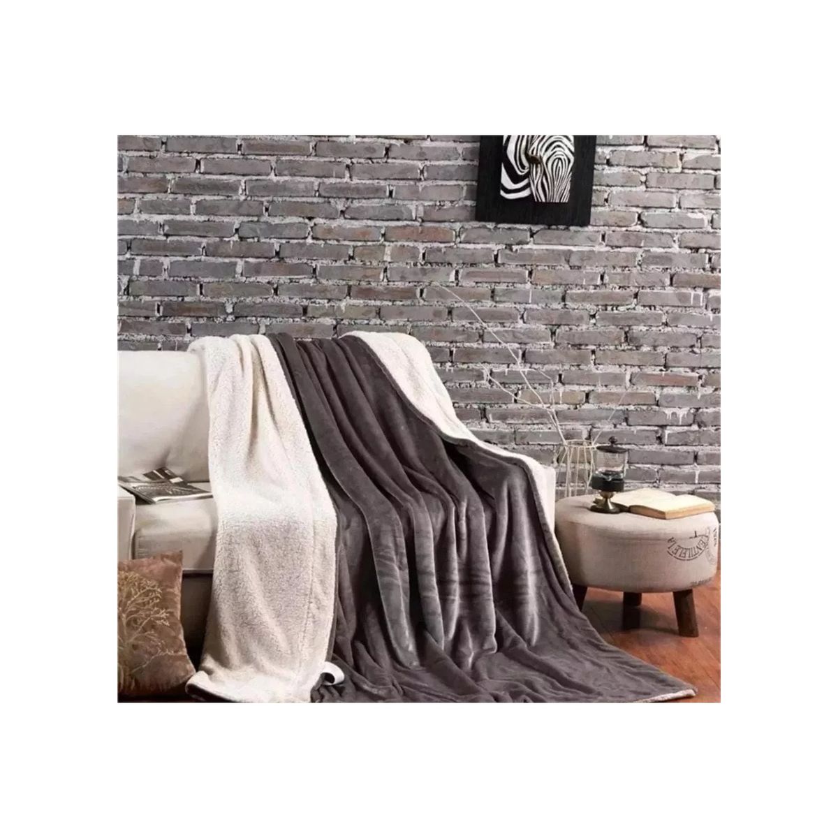 GENERICO - Frazada Polar Plush 2 Plazas Térmica Con Chiporro Premium