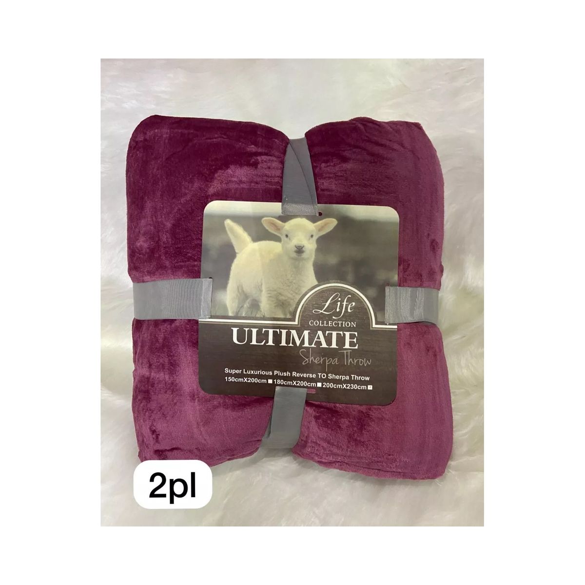 GENERICO - Frazada Polar Plush 2 Plazas Térmica Con Chiporro  Premium