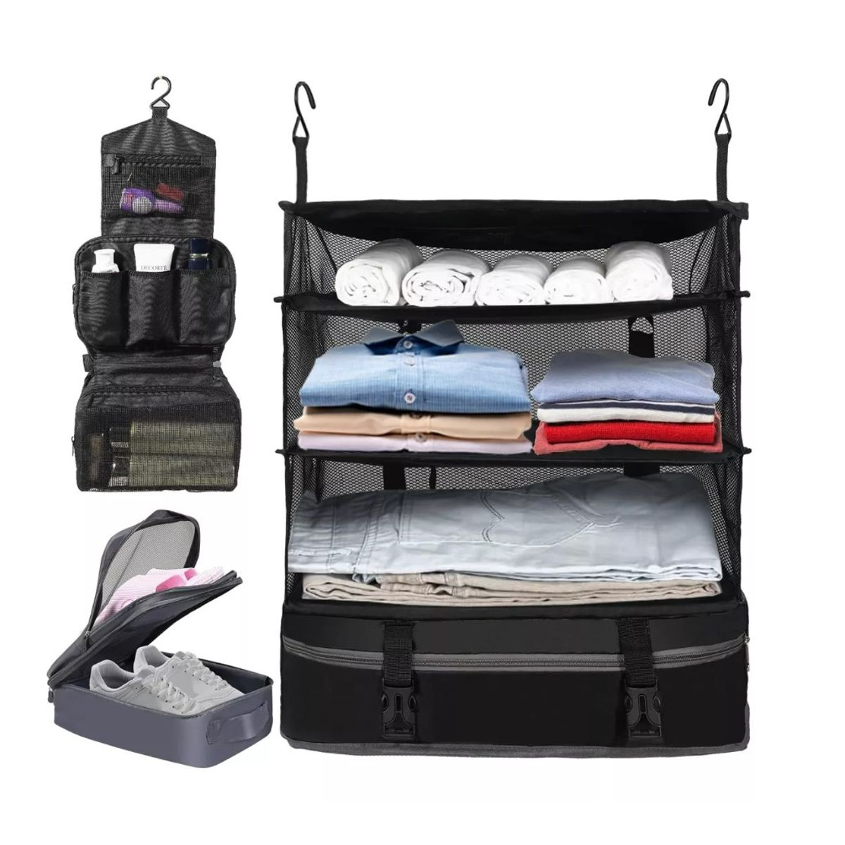 GENERICO - Organizador De Maletas Colgante Plegable Con Bolsa