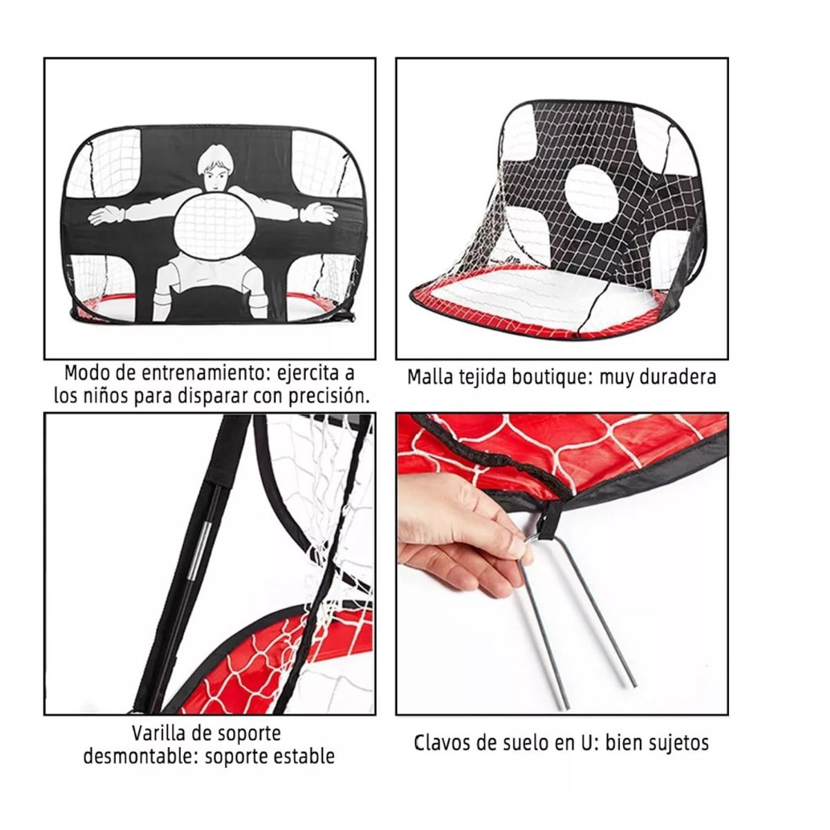 GENERICO - Arco Portería De Futbol 5 Tiros Doble Uso Entrenamiento
