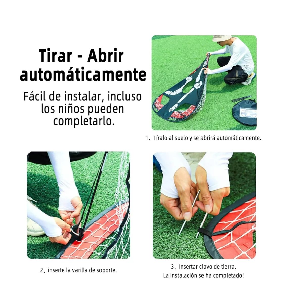 GENERICO - Arco Portería De Futbol 5 Tiros Doble Uso Entrenamiento