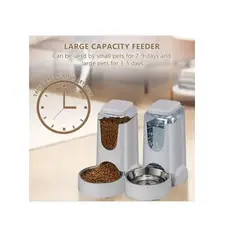 GENERICO - Dispensador Comida Y Agua Para Perro Y Gato Verde Claro