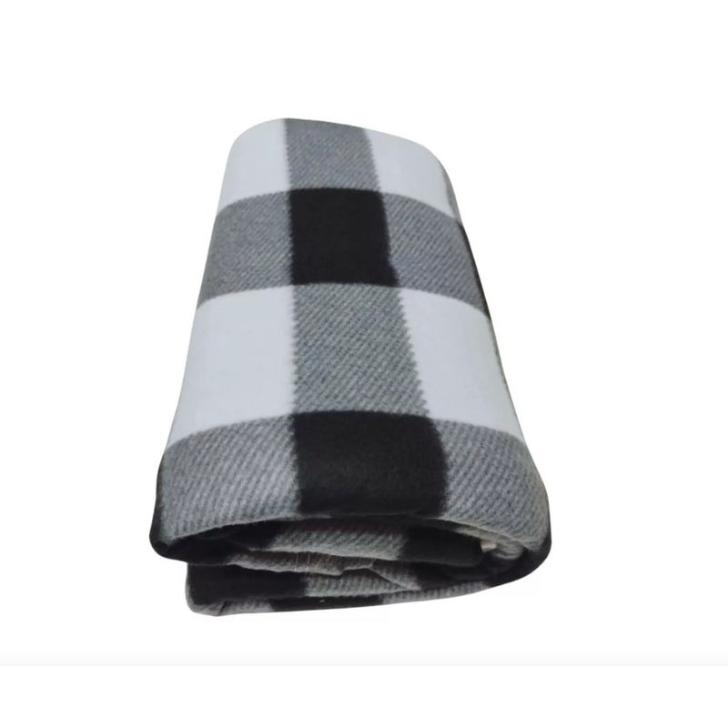 GENERICO - Frazada De Polar 2plazas 200x230cm Manta Estampada Negro
