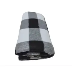 GENERICO - Frazada De Polar 2plazas 200x230cm Manta Estampada Negro