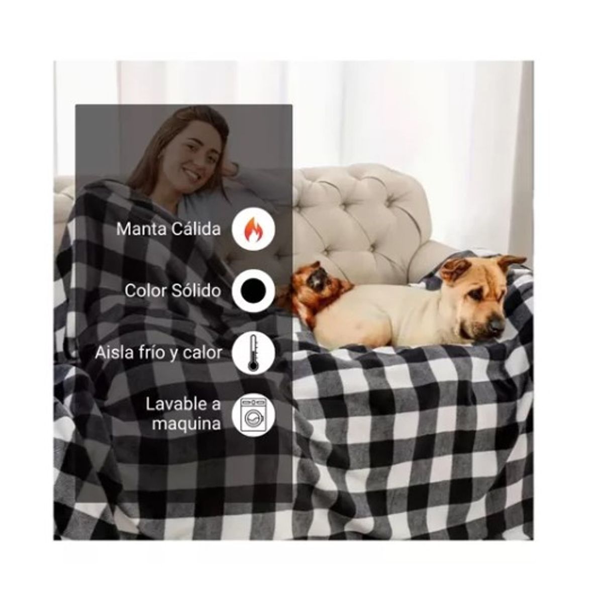 GENERICO - Frazada De Polar 2plazas 200x230cm Manta Estampada Man-02-2p Beige