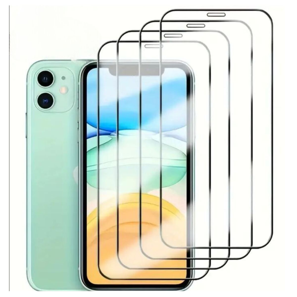 GENERICO - Pack 4 Láminas Mica De Vidrio Templado Pantalla Para iPhone 11