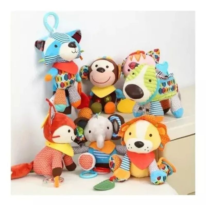 GENERICO - Peluche Sensorial Sonajero Con Multiples Texturas Bebe