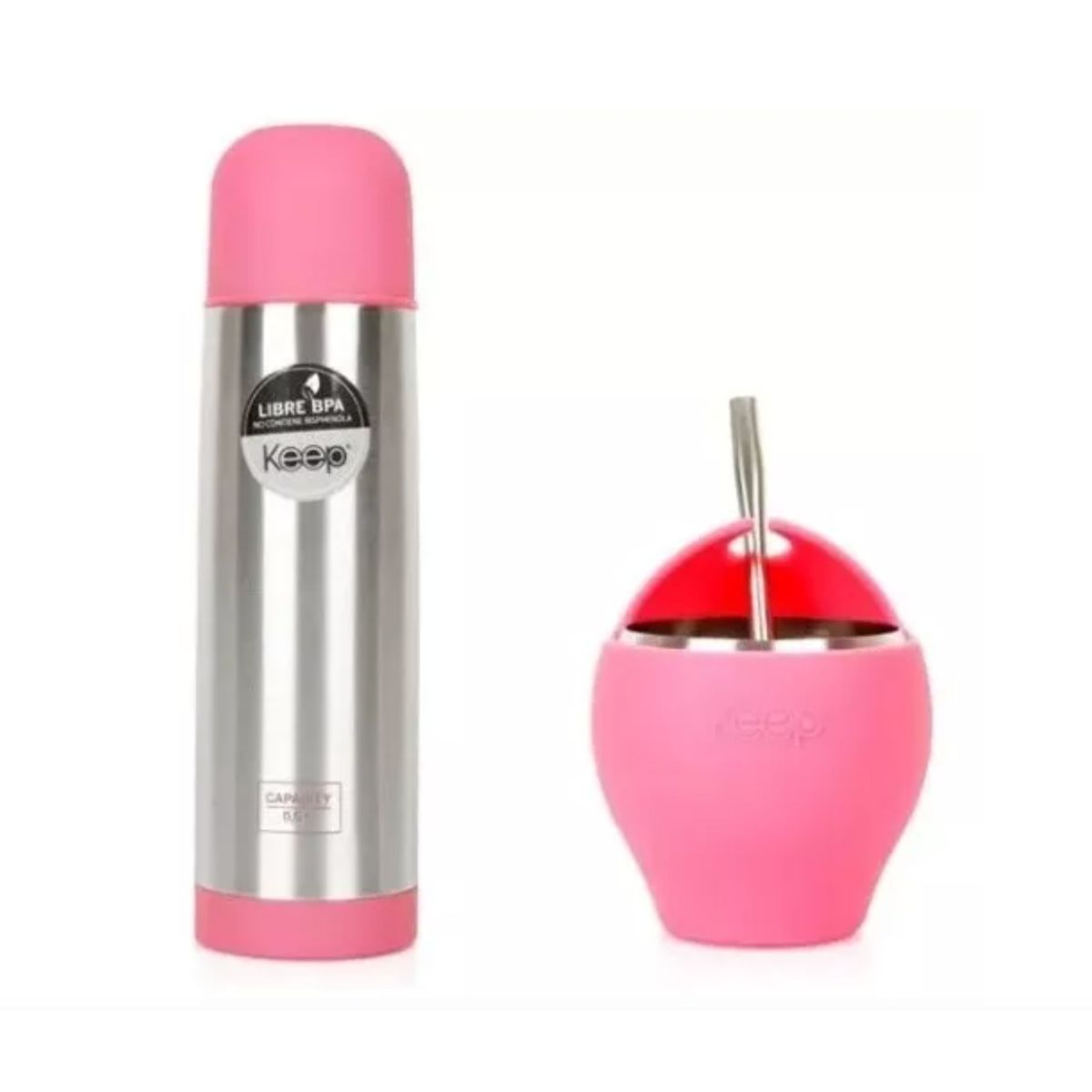 GENERICO - Set Mate Bombilla + Termo Bala Keep