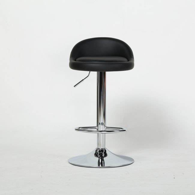 BJ HOGAR - Juego de 2 Sillas Taburete con Altura Regulable Negro