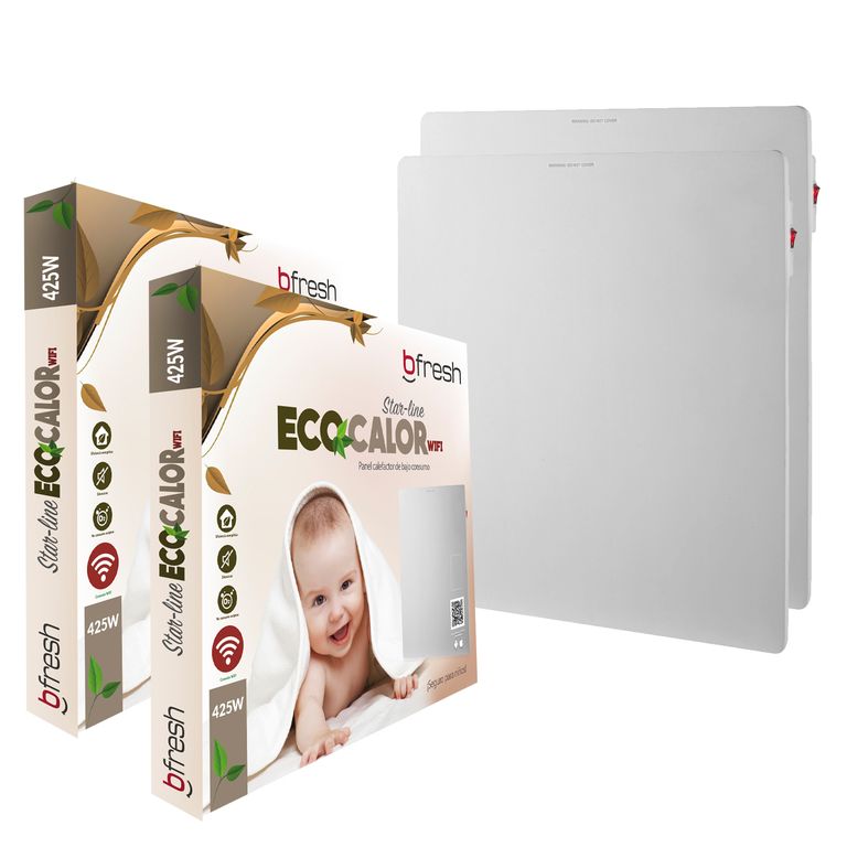 B FRESH Pack 2 Panel Calefactor Eléctrico 425w con WIFI Bfresh