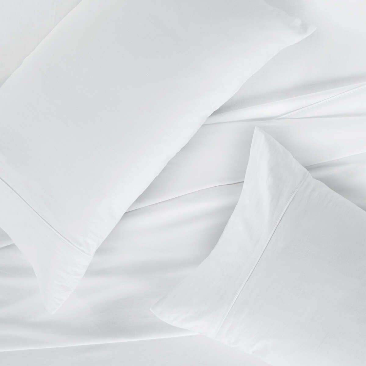 ROSEN - Sábana Rosen 300 Hilos Cáñamo-Algodón Blanco 2 Plazas