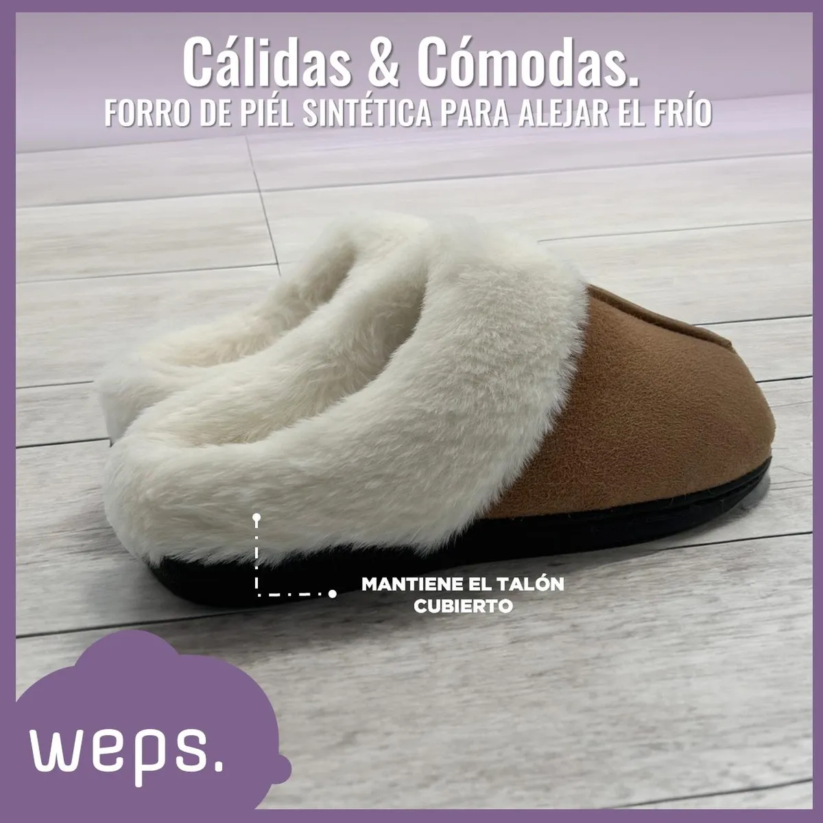 WEPS - Pantuflas Mujer Weps Zapatillas Levantarse Antideslizantes